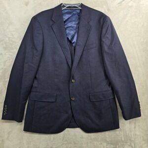J. Crew Ludlow x American Woolen Slim Fit Navy Wool Blazer Sport Coat Mens 42R